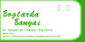 boglarka banyai business card